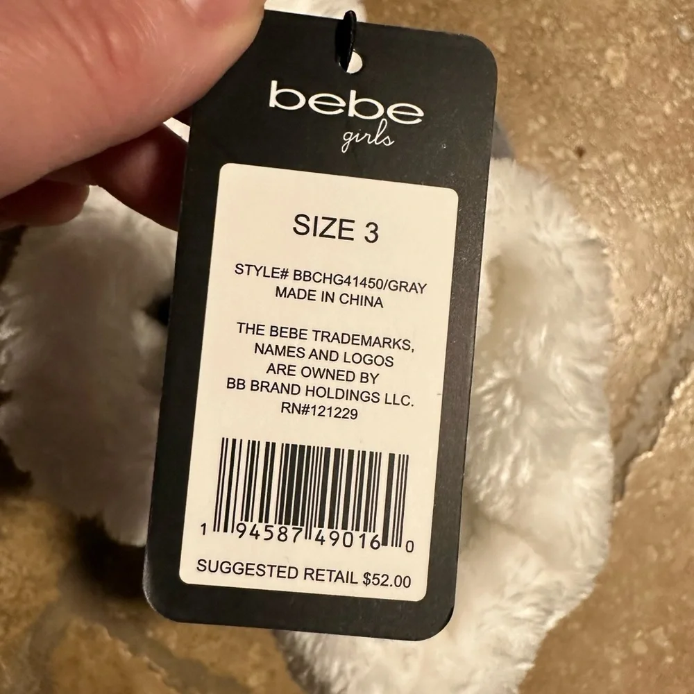 NWT Bebe Girls Shimmer MicroSuede Winter Boot Size 3